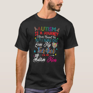 Autism Mamma Autism Awareness Autism är en resa T Shirt