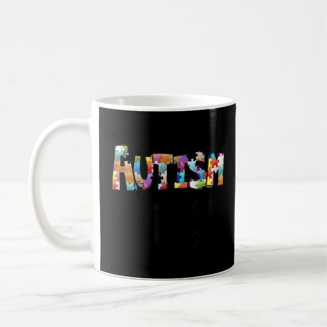 Autism Mamma Autism Awareness Autism Mamma Life Kaffemugg (Vänster)