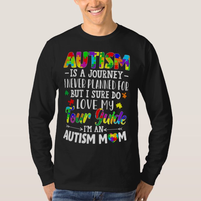 Autism Mamma Autism Awareness Mamma Autism är en J T Shirt (Framsida)