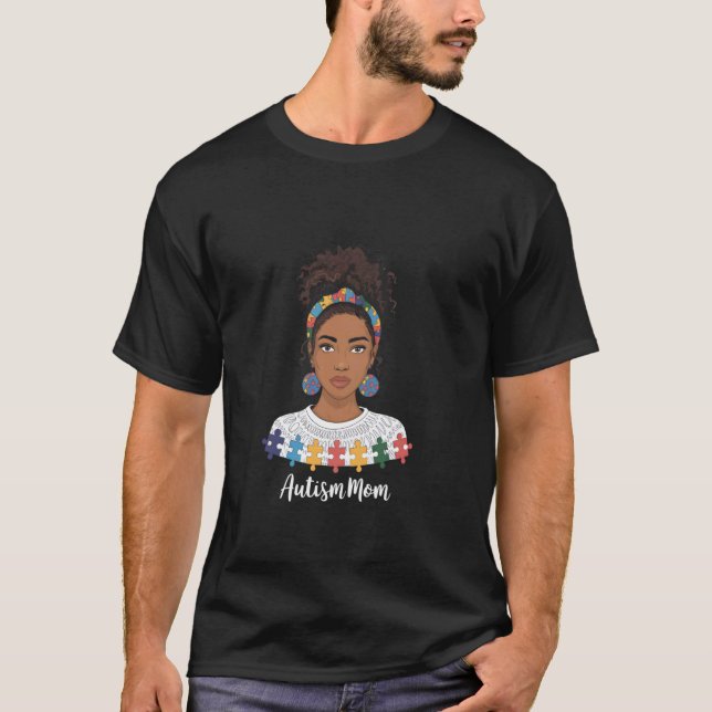 Autism Mamma Autism Medvetenhet T Shirt (Framsida)