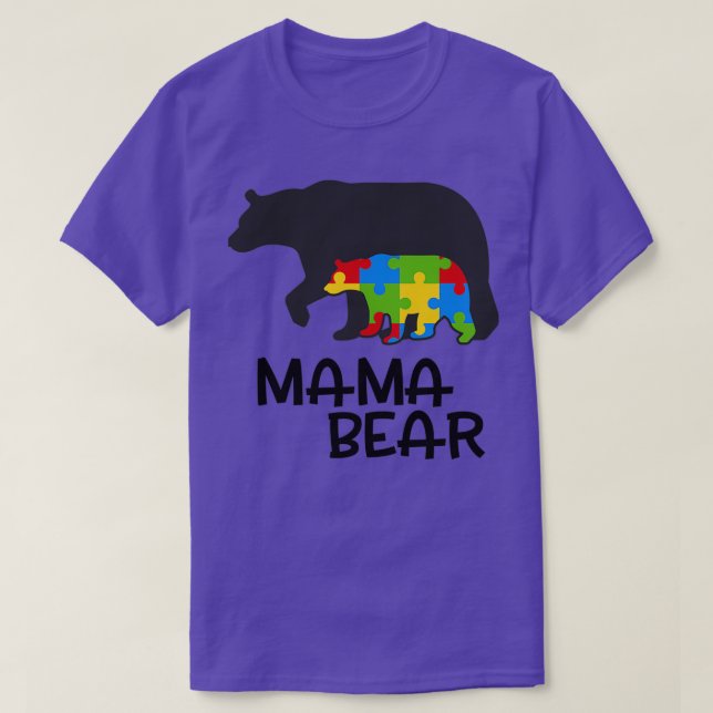 AUTISM MAMMA BEAR T SHIRT (Design framsida)