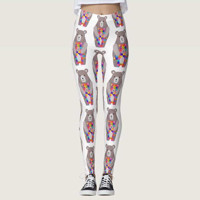 autism mamma björn leggings (Framsida)
