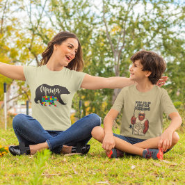 Autism Mamma Björn med Björnunge T Shirt