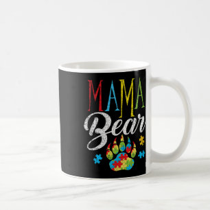 Autism Mamma Björn Pusselbit Barn Grunge Autistisk Kaffemugg
