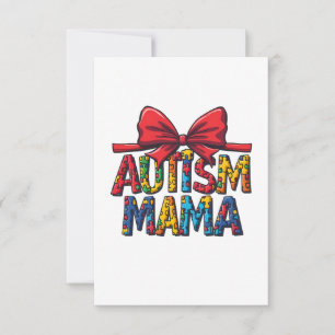 Autism Mamma Bow Coquette Mamma Autism Medvetenhet Tack Kort