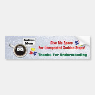 Autism Mamma Bumper Sticker Bildekal
