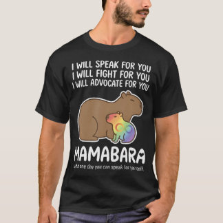 Autism Mamma Capybara Mamabara Neurodiversitet T Shirt