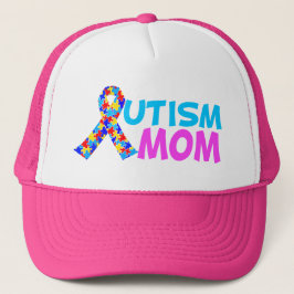 Autism Mamma Cute Rosa Blue Mors dag Truckerkeps