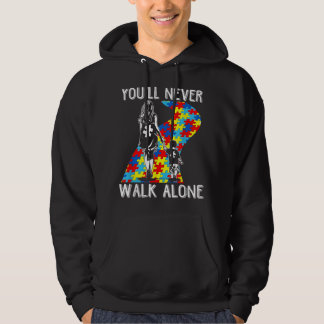 Autism Mamma Du kommer aldrig att gå i Ensamens su Hoodie