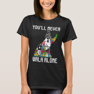 Autism Mamma Du kommer aldrig att gå i ensamens su T Shirt