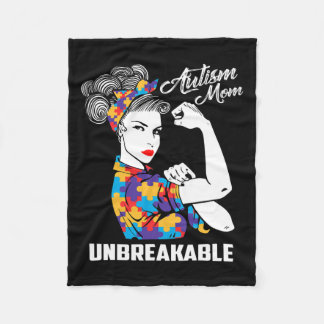 Autism Mamma - ej brytbar utmärkelse för autism Fleecefilt