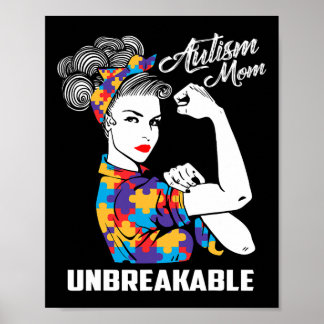 Autism Mamma - ej brytbar utmärkelse för autism Poster