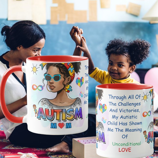 Autism Mamma’ Empowerment Anpassade Mugg ( Celebrating Every Victory" Embrace the power of love and advocacy with our "Autism Mom" mug)