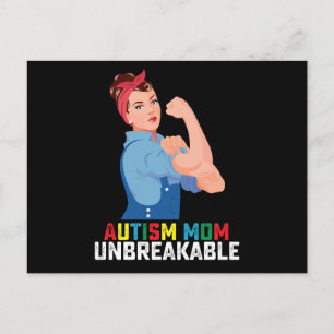 Autism Mamma - en oslagbar, stolt autistisk familj Vykort