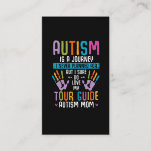 Autism Mamma-familjens medlem stöder Autism-barn Visitkort