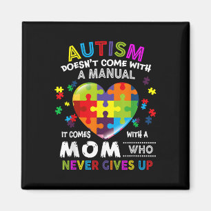 Autism Mamma ger Kom med en manuell kvinnoautism Magnet