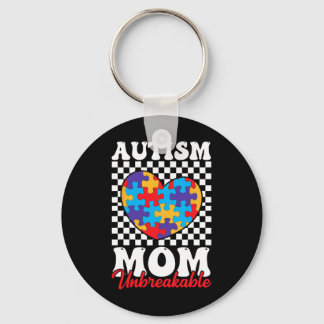 Autism Mamma Heart Puzzle Mor Son Autism Awarenes Nyckelring