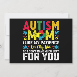 Autism Mamma i Använda Mitt tålamod på min Kid-med Inbjudningar