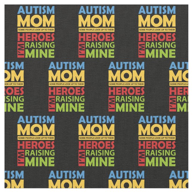 Autism Mamma I Raising My Hero Bright and Bold Tyg (Närbild)