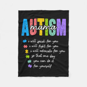 Autism Mamma Jag Kommer Att kämpa För Dig Tills Du Fleecefilt
