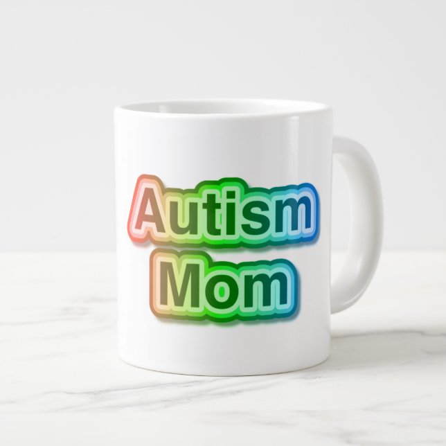 Autism Mamma Jumbo-gåva mugg Jumbo Mugg (Framsida höger)