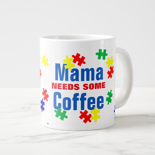 Autism Mamma - Jumbo Mugg (Framsida höger)