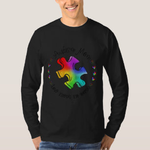 Autism Mamma Kärlek behöver ingen Ord Autism-medve T Shirt