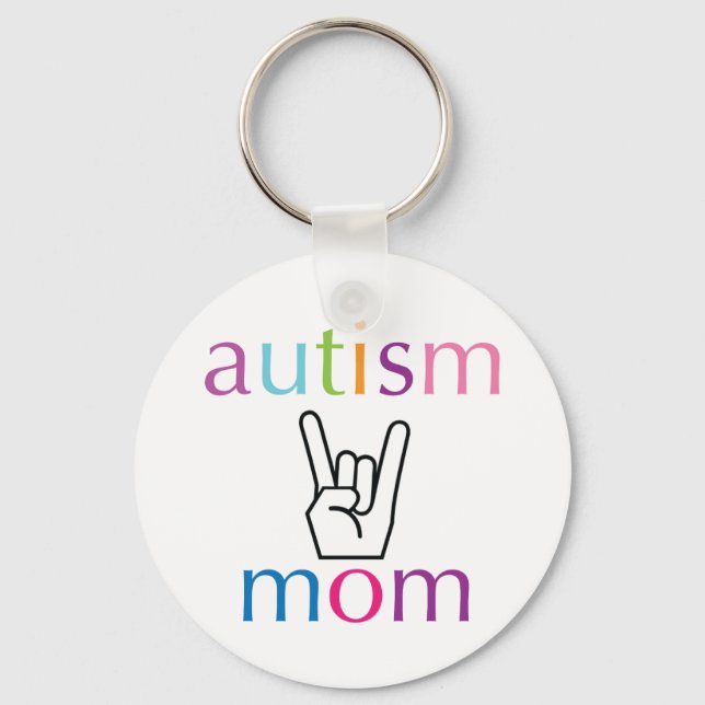 Autism Mamma Keychain Nyckelring (Framsida)