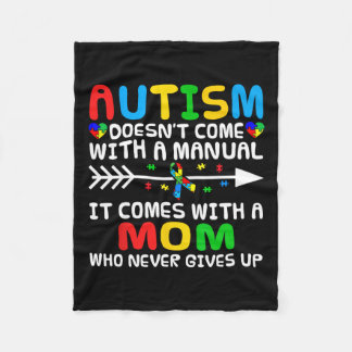 Autism Mamma Komar inte med en manuell autism Medv Fleecefilt