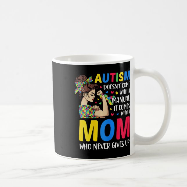 Autism Mamma Komar inte med manuell autism Mamma G Kaffemugg (Höger)