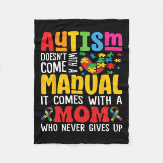 Autism Mamma Komar inte med manuell kvinnoautism Fleecefilt