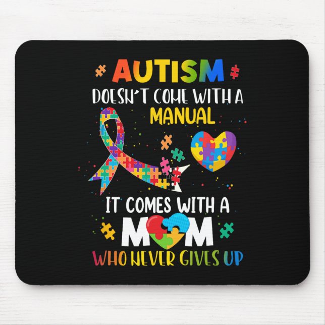 Autism Mamma Komar inte med manuell kvinnoautism Musmatta (Framsidan)