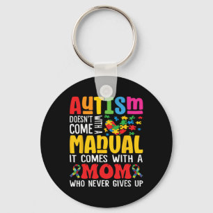 Autism Mamma Komar inte med manuell kvinnoautism Nyckelring