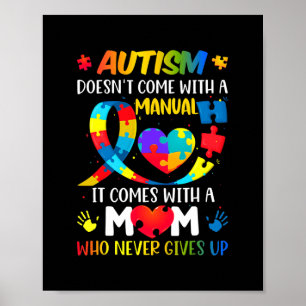 Autism Mamma Komar inte med manuella kvinnor Poster