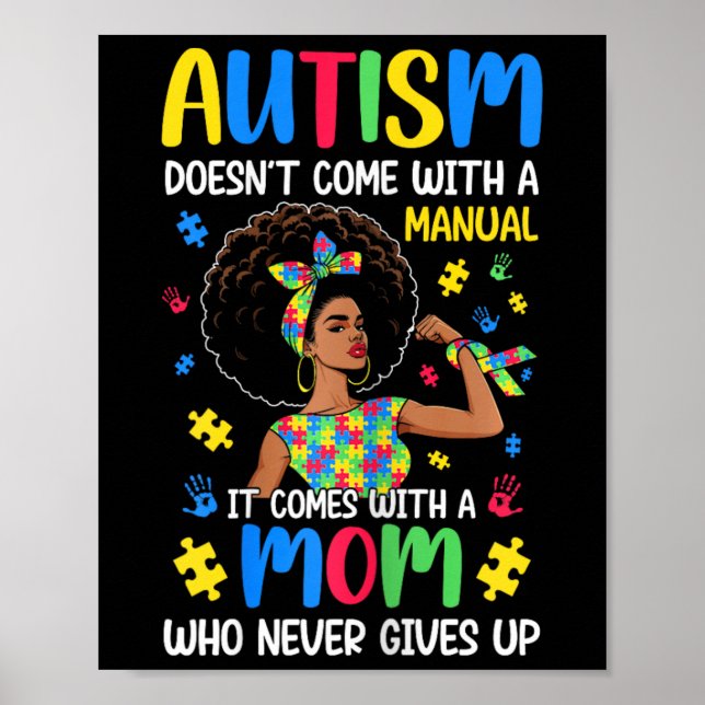 Autism Mamma Kommer Inte Med En Bruksanvisning Den Poster (Framsidan)