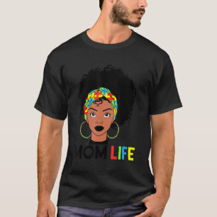 Autism Mamma Life Bandana Motheru2019s Afro Amer T Shirt