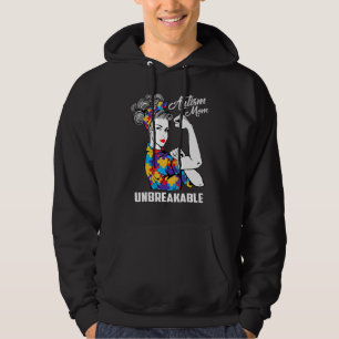 Autism Mamma Life Messy Bun Bleached Mors dag 8 Hoodie