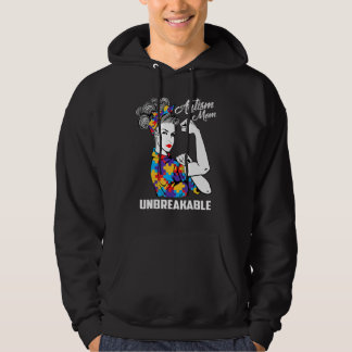 Autism Mamma Life Messy Bun Bleached Mors dag 8 Hoodie