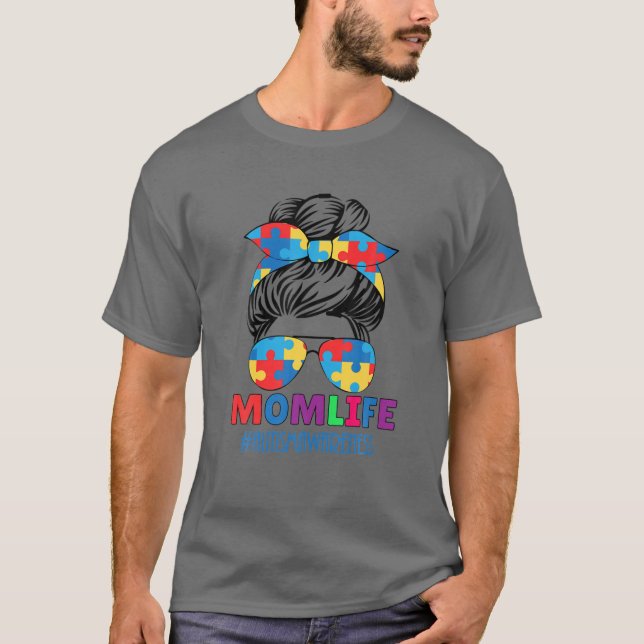Autism Mamma Life T Shirt (Framsida)