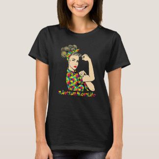 Autism Mamma Liv Stark Flicka Moderns Dag Auti T Shirt