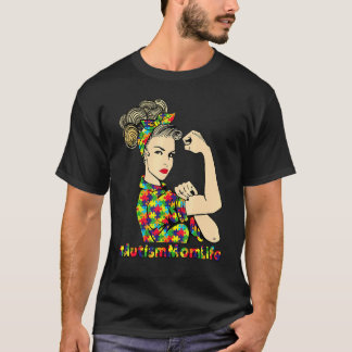 Autism Mamma Liv Starka Flickor Mors Dag Auti T Shirt