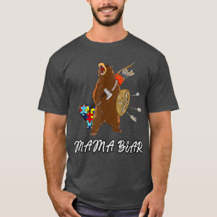 Autism Mamma Mamma Bear Autism Awareness Puzzle Pr T Shirt