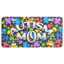 AUTISM MAMMA med Rainbow Färgad Puzzle Delarare
