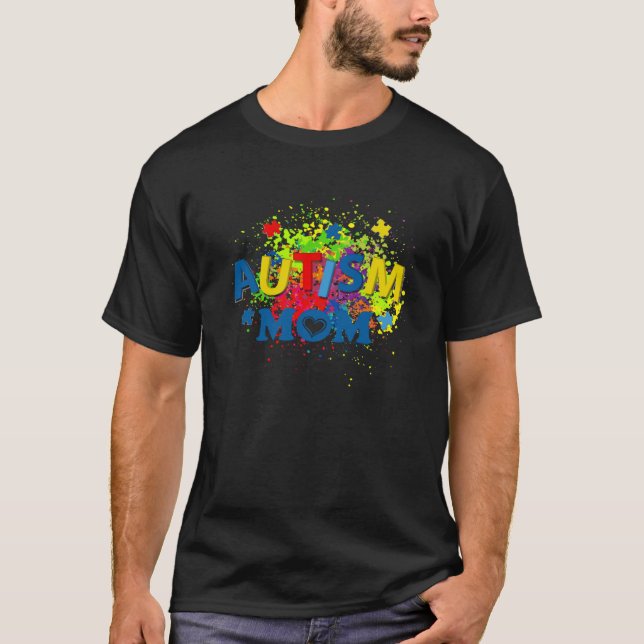 Autism Mamma Mor Solros Pusselbit Autism Ak T Shirt (Framsida)