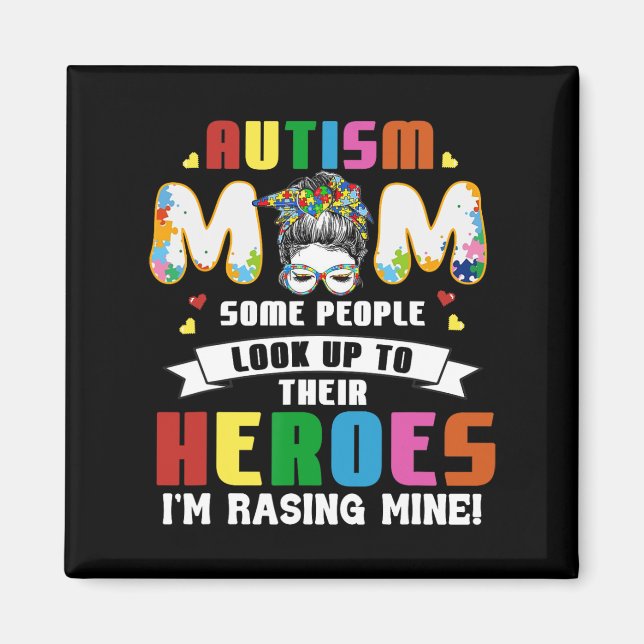 Autism Mamma... några människor tittar upp mot Her Magnet (Framsidan)