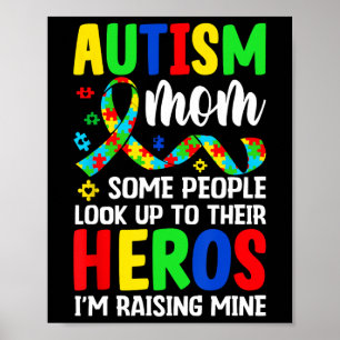 Autism Mamma... några människor tittar upp mot Her Poster