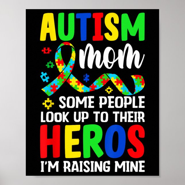 Autism Mamma... några människor tittar upp mot Her Poster (Framsidan)