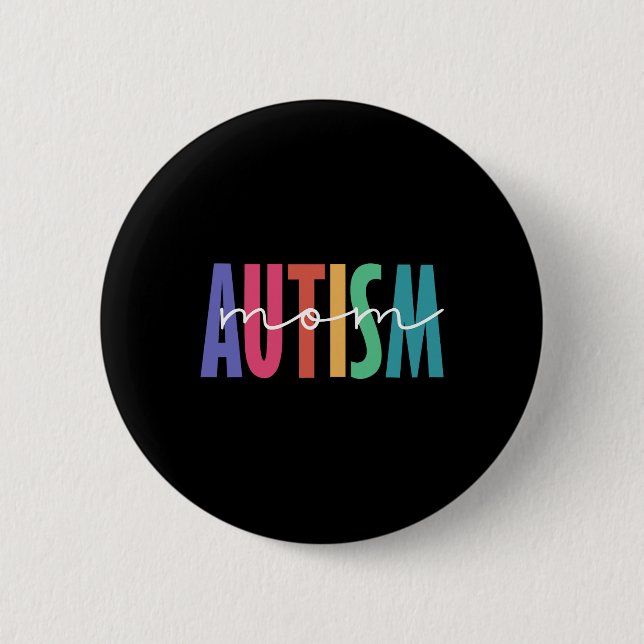 Autism Mamma Neuro Diverse Tröja För Mamma  Knapp (Framsida)