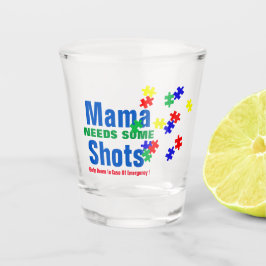 Autism Mamma Nödskott - 1.5 oz Shotglas