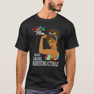 Autism Mamma Obestörbar Autistisk Pusselband Ribba T Shirt